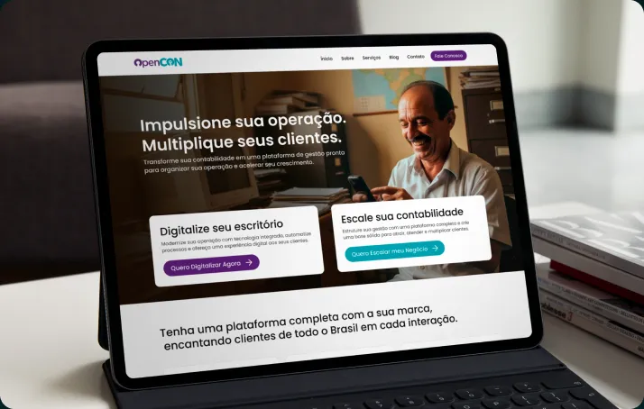 Mockup do Website