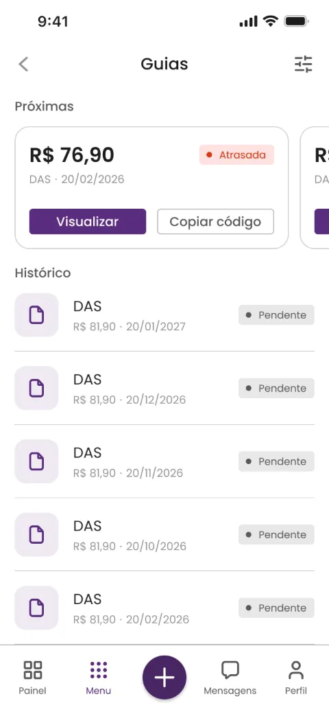 Emissão de DAS