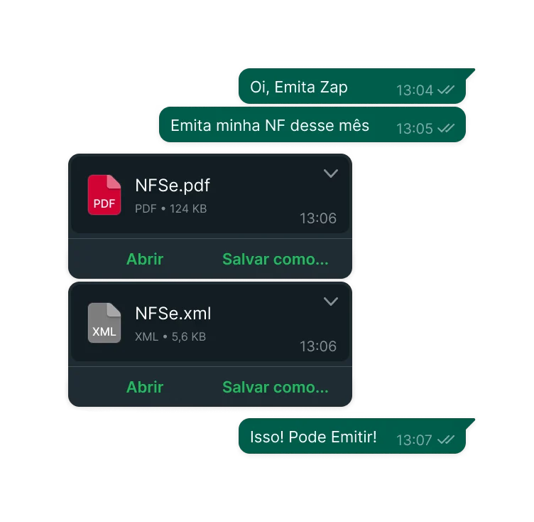 Emissão de NF de Serviço pelo WhatsApp